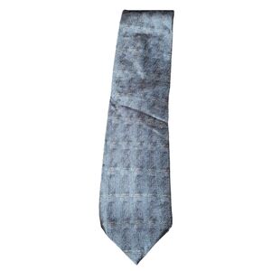 Elienne Aigner 100% silk vintage blue and tan tie